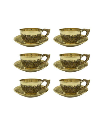 Iran2africa-Set-of-Engraved-Brass-Cups-&-Saucers-Product